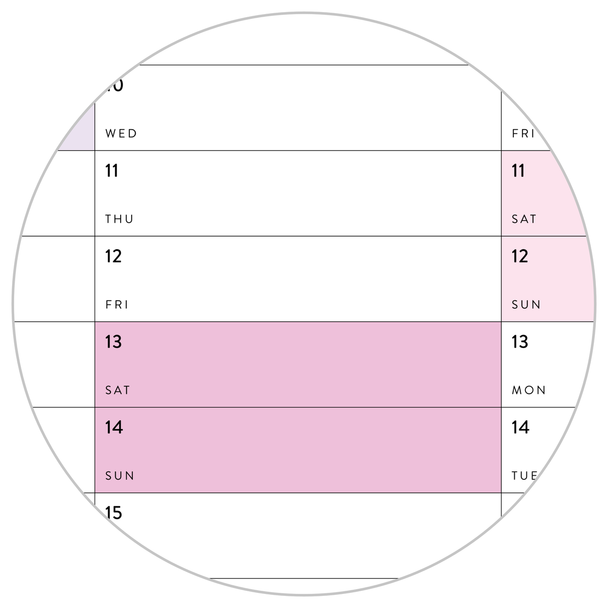 SIX MONTH 2026 GIANT WALL CALENDAR (JULY TO DECEMBER) WITH RAINBOW WEEKENDS