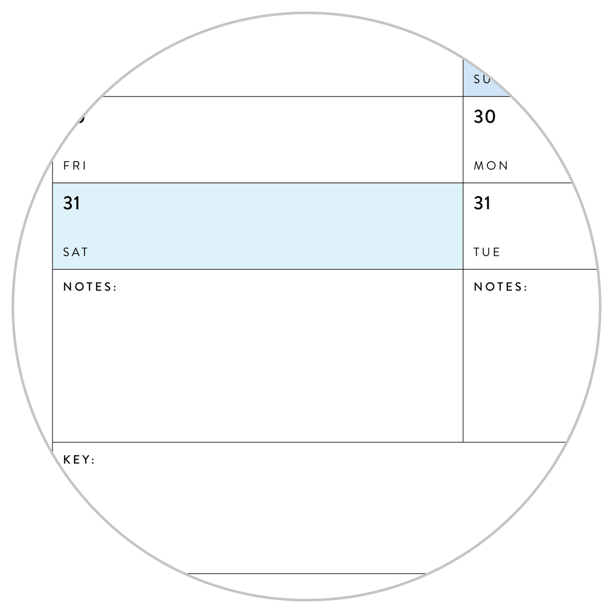 PRINTABLE SIX MONTH 2025 WALL CALENDAR (JULY TO DECEMBER) WITH RAINBOW WEEKENDS - INSTANT DOWNLOAD