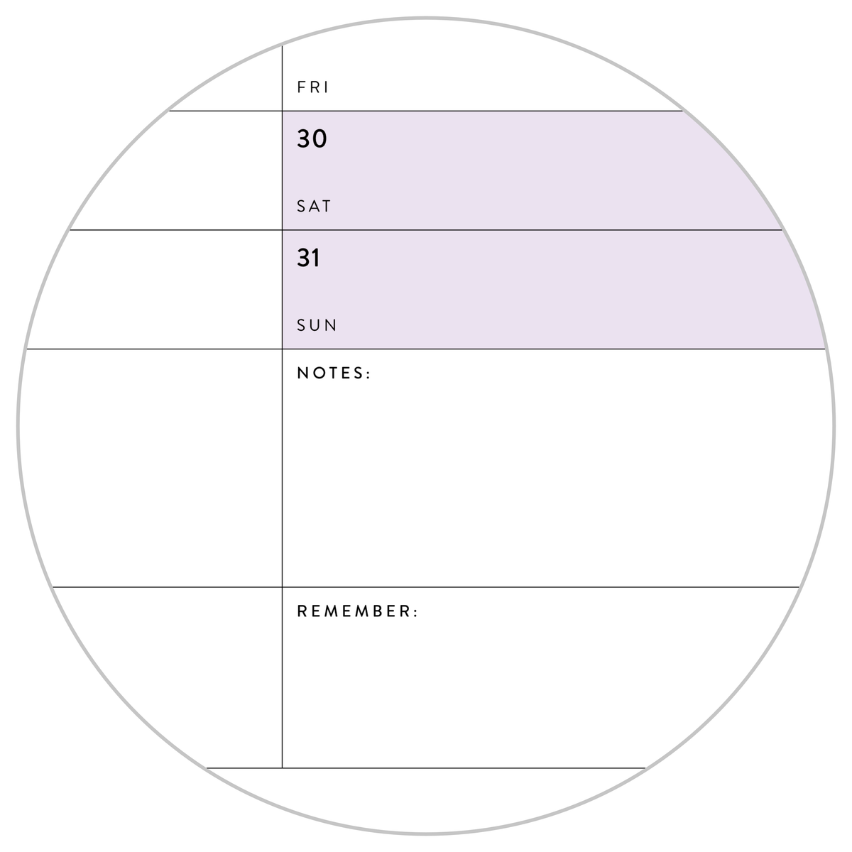 PRINTABLE SIX MONTH 2025 WALL CALENDAR (JULY TO DECEMBER) WITH RAINBOW WEEKENDS - INSTANT DOWNLOAD