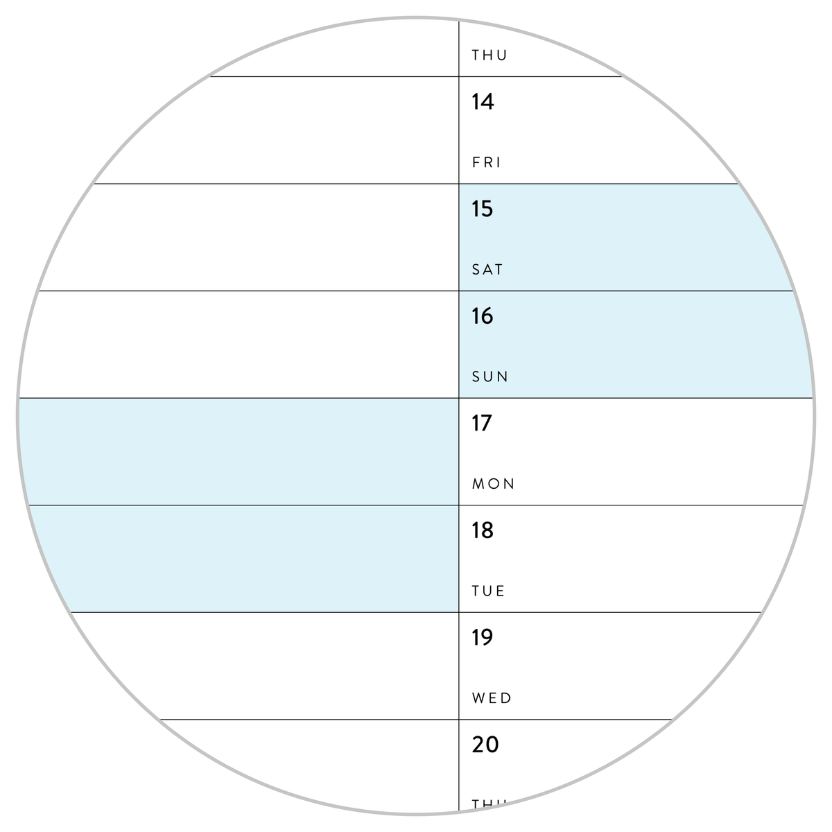 PRINTABLE SIX MONTH 2025 WALL CALENDAR (JULY TO DECEMBER) WITH BLUE WEEKENDS - INSTANT DOWNLOAD