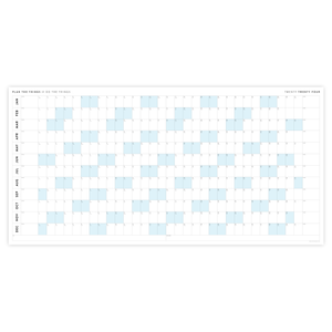 PRINTABLE 6' x 3' MASSIVE 2024 WALL CALENDAR WITH BLUE WEEKENDS - INSTANT DOWNLOAD