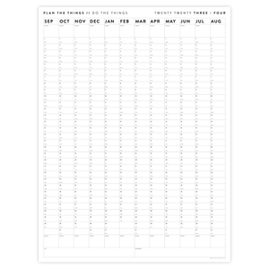 2023 / 2024 ACADEMIC WALL CALENDAR (SEPTEMBER START) | VERTICAL / MINIMALIST