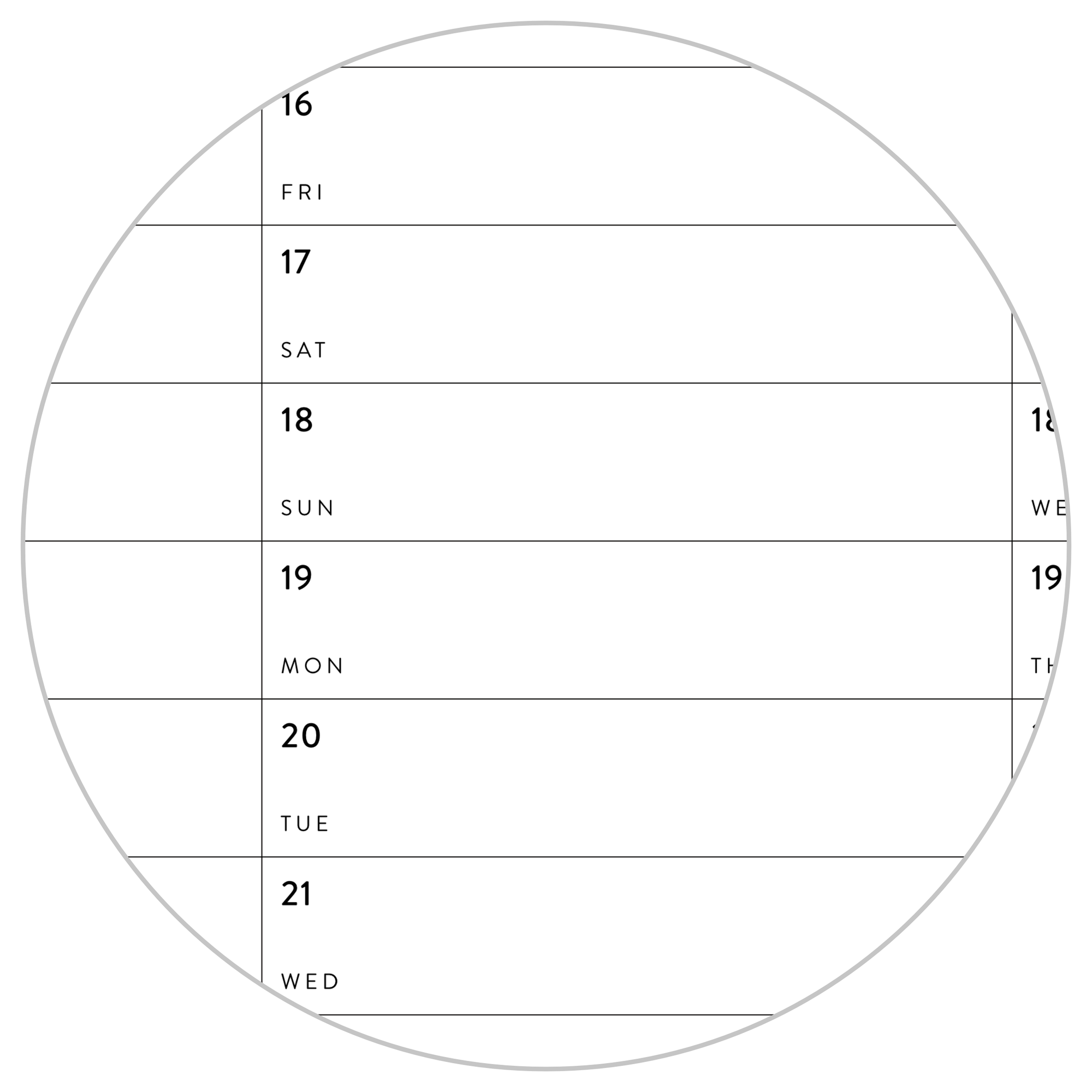 PRINTABLE SIX MONTH 2025 MINIMAL WALL CALENDAR (JULY TO DECEMBER) IN