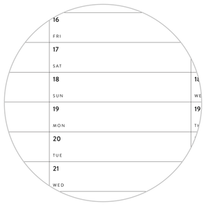 SIX MONTH 2026 GIANT WALL CALENDAR (JANUARY TO JUNE)  MINIMAL / CLEAR