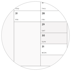 NEW! PRINTABLE VERTICAL 2026 WALL CALENDAR WITH ALIGNED GRAY WEEKENDS - INSTANT DOWNLOAD