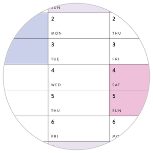 PRINTABLE 2023 / 2024 ACADEMIC WALL CALENDAR (JUNE START) | VERTICAL WITH RAINBOW WEEKENDS - INSTANT DOWNLOAD