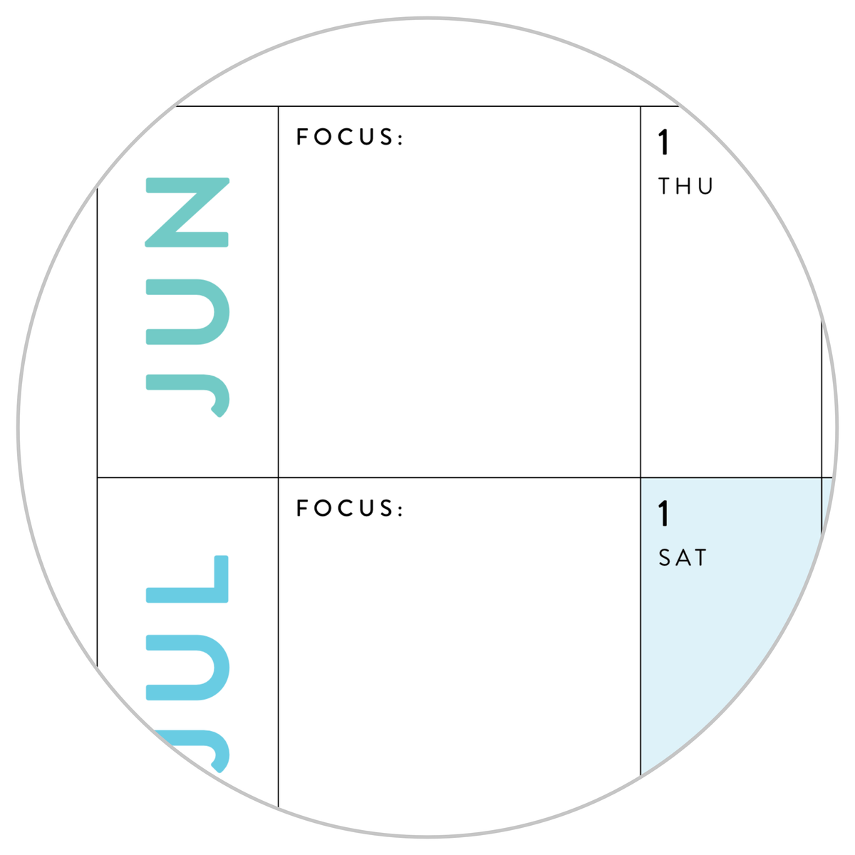 2025 - 2026 ACADEMIC WALL CALENDAR (JUNE START) | HORIZONTAL WITH RAINBOW WEEKENDS