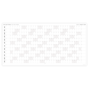PRINTABLE 6' x 3' MASSIVE 2024 WALL CALENDAR WITH GRAY WEEKENDS - INSTANT DOWNLOAD