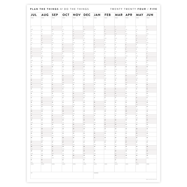 PRINTABLE 2024 - 2025 ACADEMIC WALL CALENDAR (JULY START) | VERTICAL W - Plan The Things printable-2024-2025-academic-wall-calendar-july-start-vertical-w-plan-the-things
