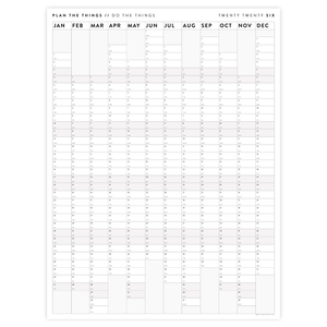 NEW! PRINTABLE VERTICAL 2026 WALL CALENDAR WITH ALIGNED GRAY WEEKENDS - INSTANT DOWNLOAD