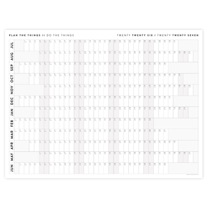 NEW FORMAT! GIANT 2027 ANNUAL WALL CALENDAR | HORIZONTAL WITH ALIGNED GRAY WEEKENDS