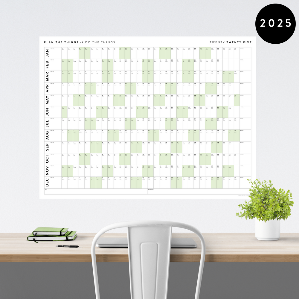 ANNUAL WALL CALENDARS - Plan The Things