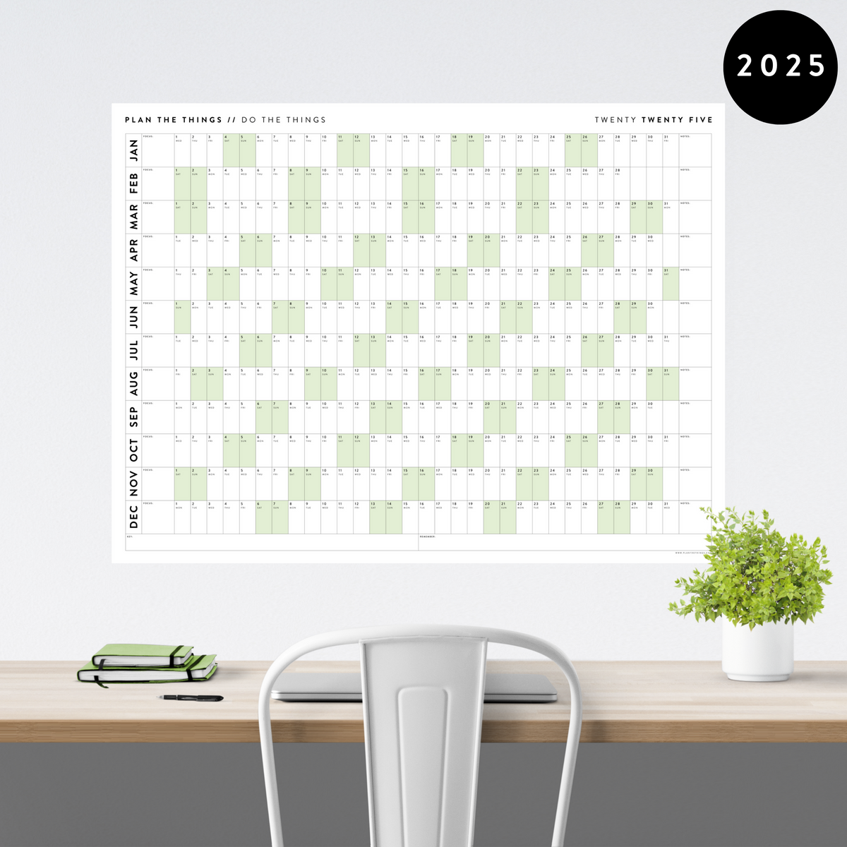 ANNUAL WALL CALENDARS - Plan The Things