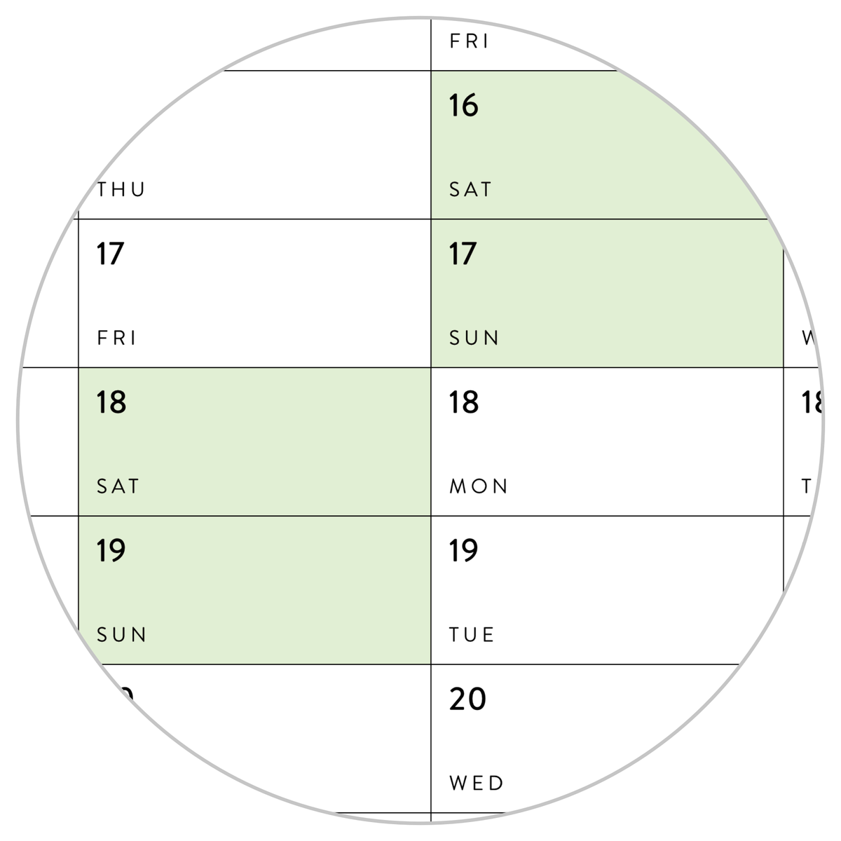PRINTABLE 2025 - 2026 ACADEMIC WALL CALENDAR (JULY START) | VERTICAL WITH GREEN WEEKENDS - INSTANT DOWNLOAD