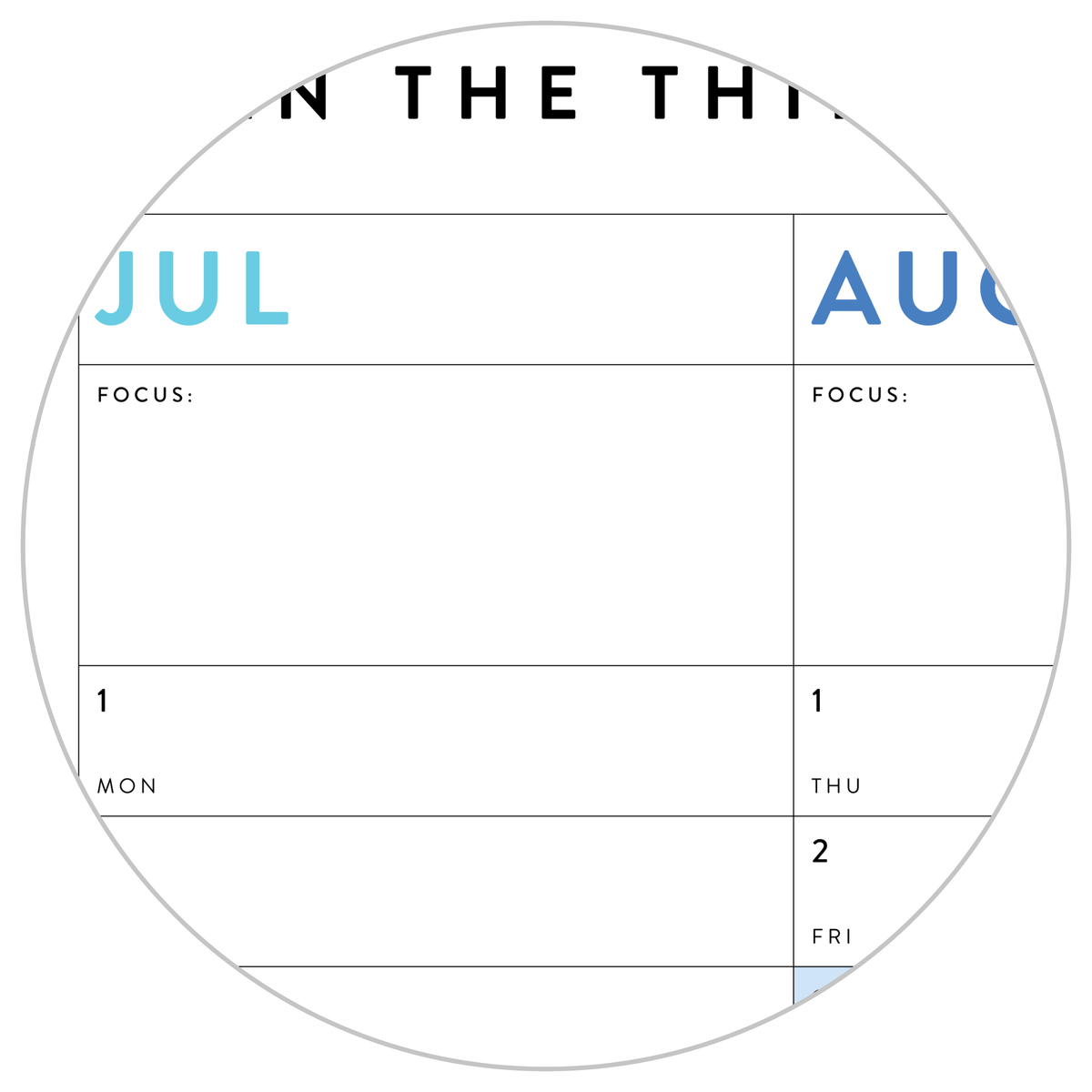 PRINTABLE SIX MONTH 2025 WALL CALENDAR (JULY TO DECEMBER) WITH RAINBOW WEEKENDS - INSTANT DOWNLOAD