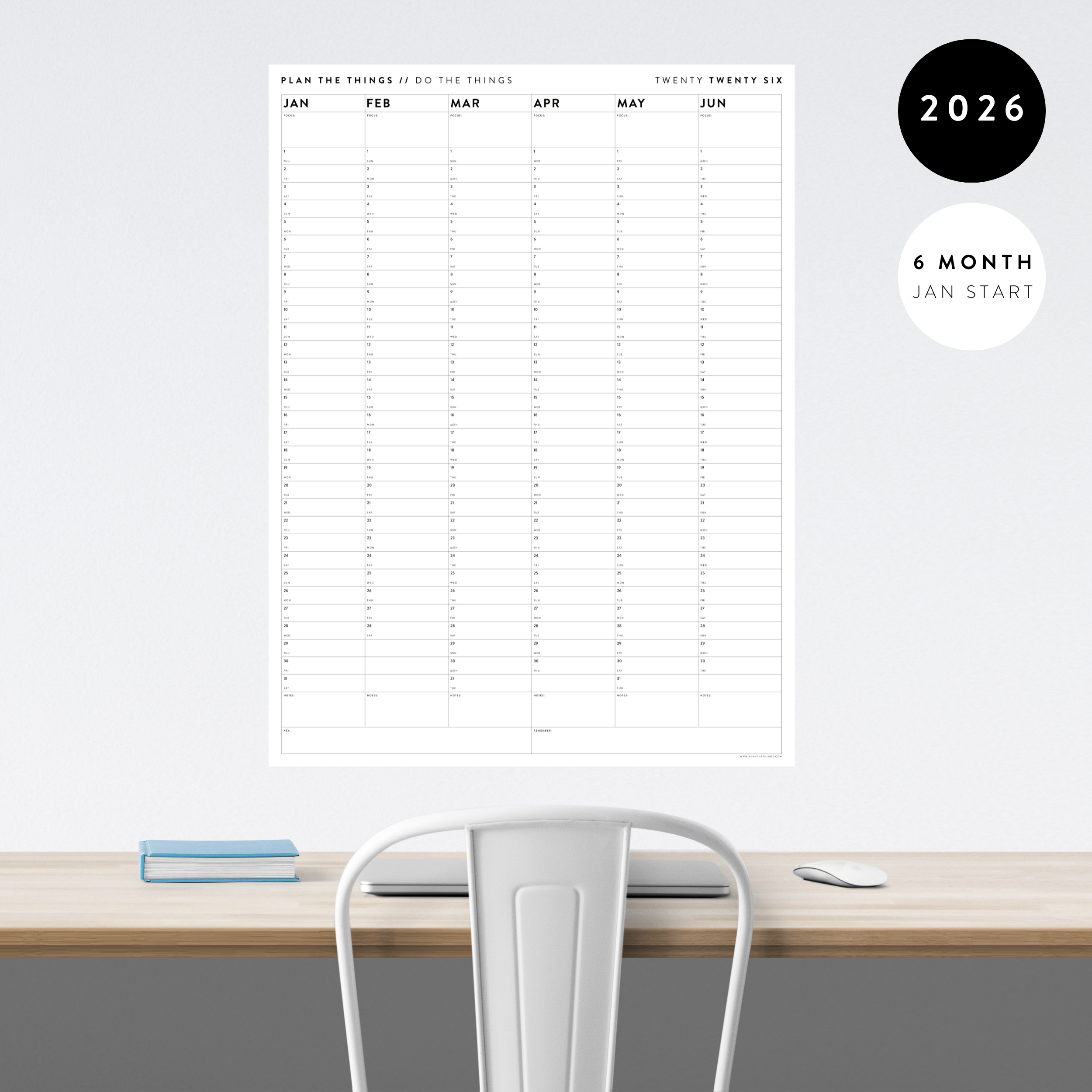 Wandplanner 2026, groot formaat, A1/A2, wandkalender, maandplanner, 26 Wandplanner 2026, groot formaat, A1/A2, wandkalender, maandplanner, 26