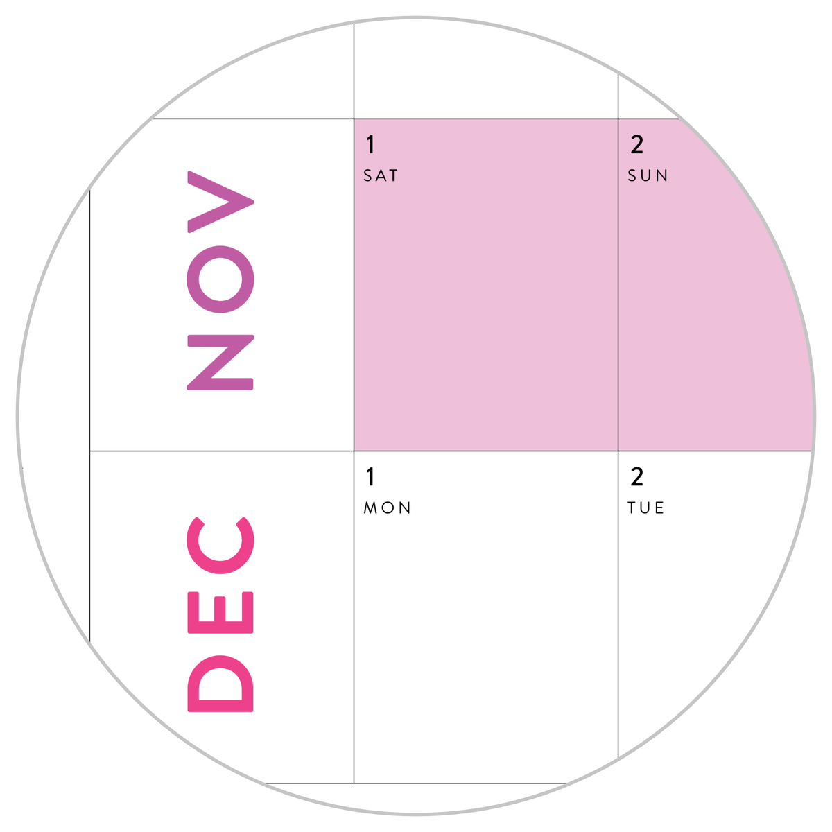 PRINTABLE 6' x 3' MASSIVE 2025 SIMPLIFIED  WALL CALENDAR WITH RAINBOW WEEKENDS - INSTANT DOWNLOAD