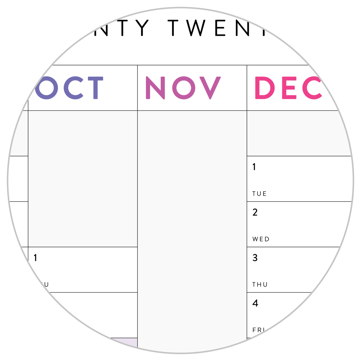 NEW! PRINTABLE VERTICAL 2026 WALL CALENDAR WITH ALIGNED RAINBOW WEEKENDS - INSTANT DOWNLOAD