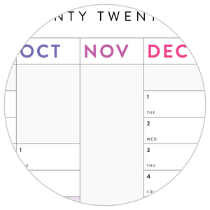NEW! PRINTABLE VERTICAL 2026 WALL CALENDAR WITH ALIGNED RAINBOW WEEKENDS - INSTANT DOWNLOAD