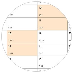 2023 / 2024 ACADEMIC WALL CALENDAR (SEPTEMBER START) | VERTICAL WITH ORANGE WEEKENDS