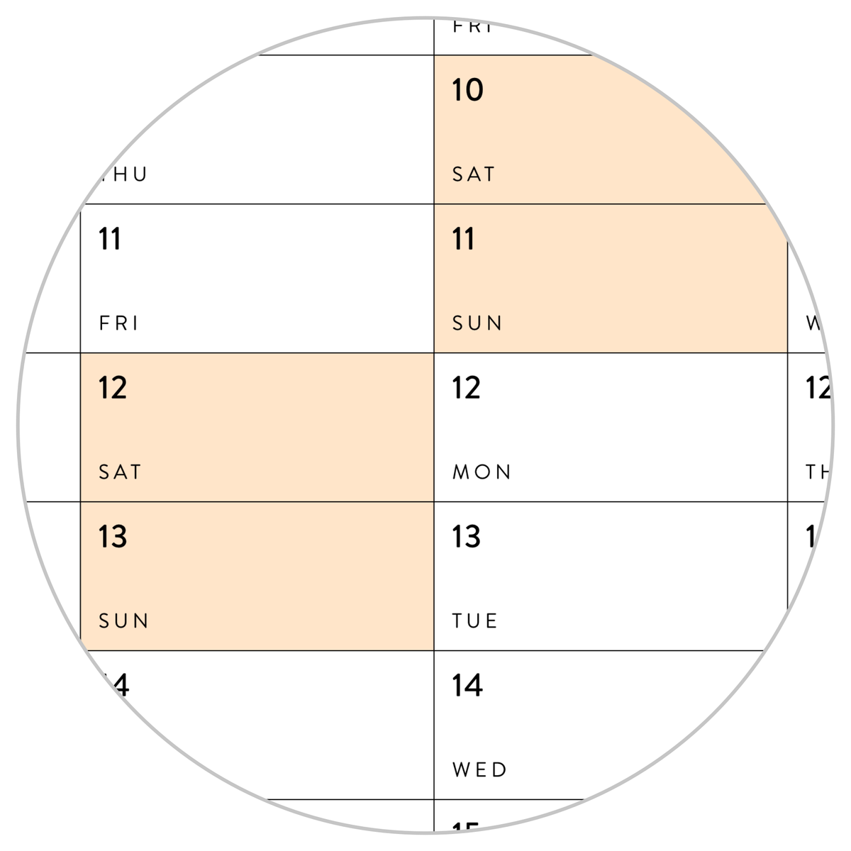PRINTABLE VERTICAL 2026 WALL CALENDAR WITH ORANGE WEEKENDS INSTANT D