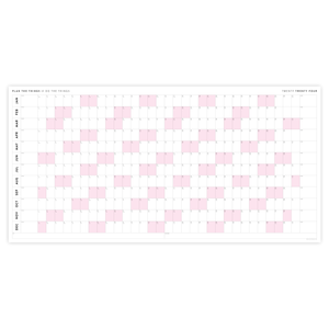 PRINTABLE 6' x 3' MASSIVE 2024 WALL CALENDAR WITH PINK WEEKENDS - INSTANT DOWNLOAD