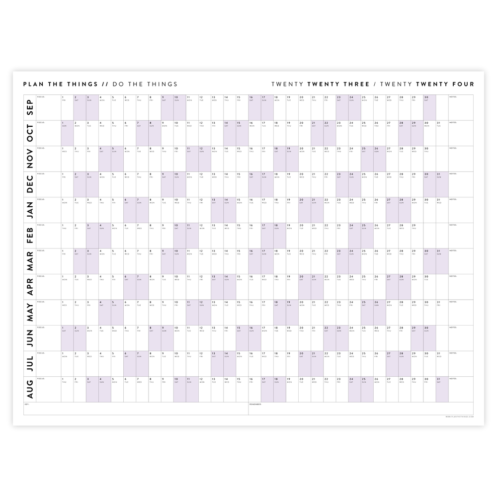 PRINTABLE 2023 / 2024 ACADEMIC CALENDARS (SEPTEMBER START) // INSTANT