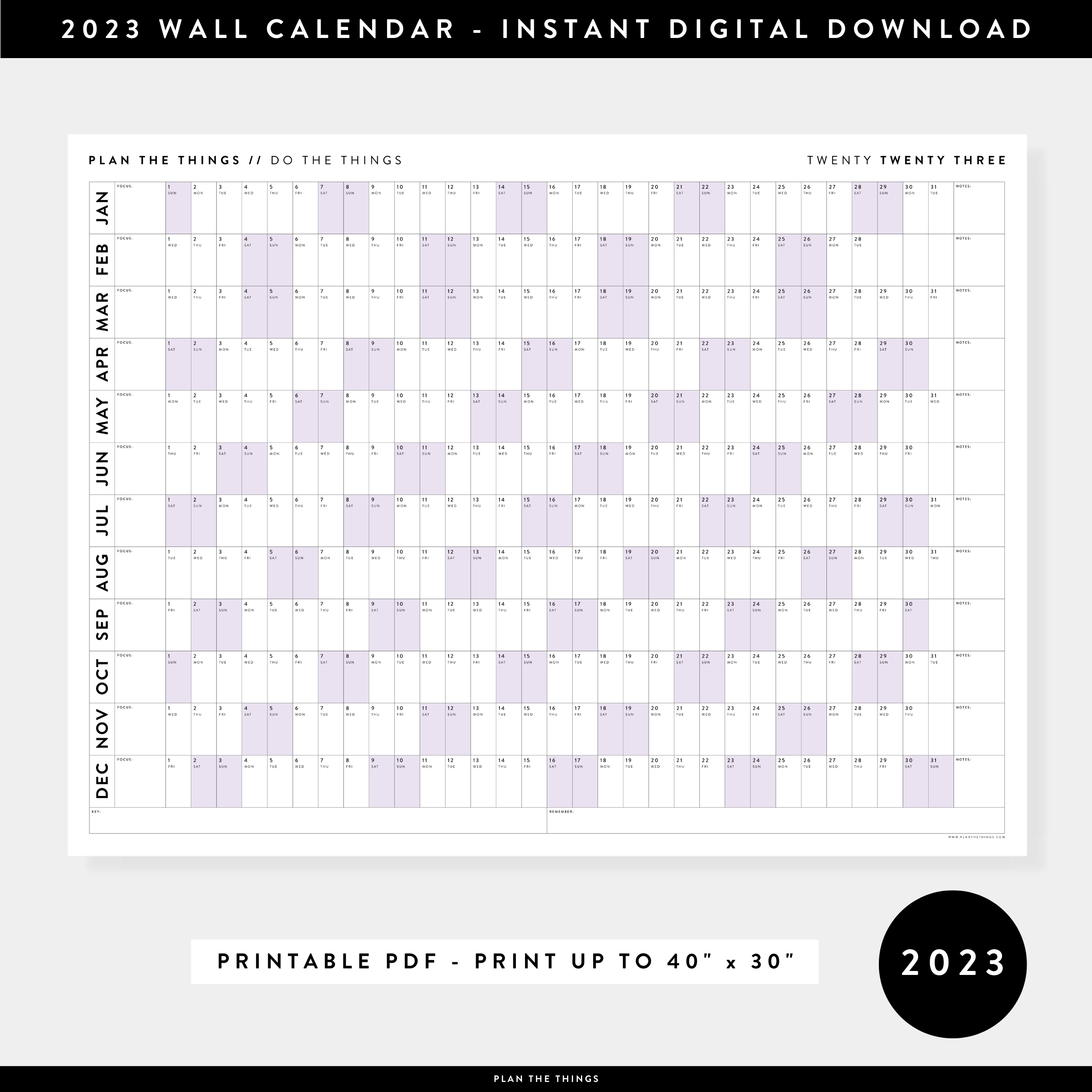 ANNUAL WALL CALENDARS Plan The Things annual-wall-calendars-plan-the-things