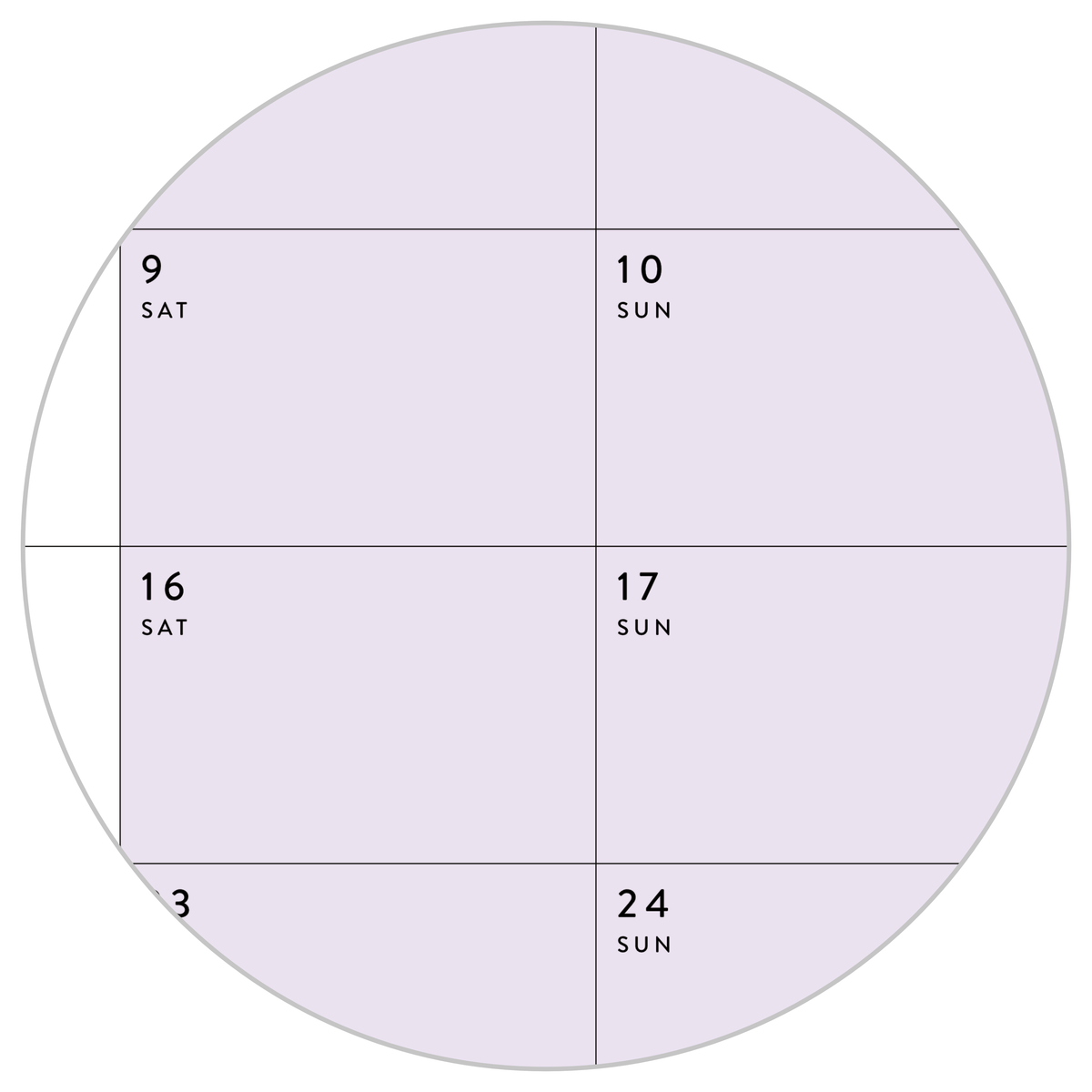 Q4 2024 QUARTERLY GIANT WALL CALENDAR (OCTOBER - DECEMBER 2024) - RAINBOW WEEKENDS