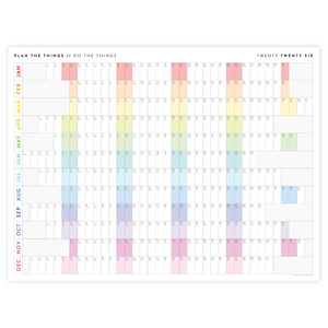 NEW FORMAT! GIANT 2026 ANNUAL WALL CALENDAR | HORIZONTAL WITH ALIGNED WEEKENDS