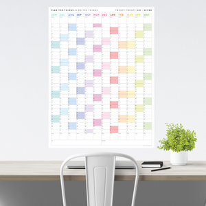 PRINTABLE 2026 - 2027 ACADEMIC WALL CALENDAR (JUNE START) | VERTICAL WITH RAINBOW WEEKENDS - INSTANT DOWNLOAD