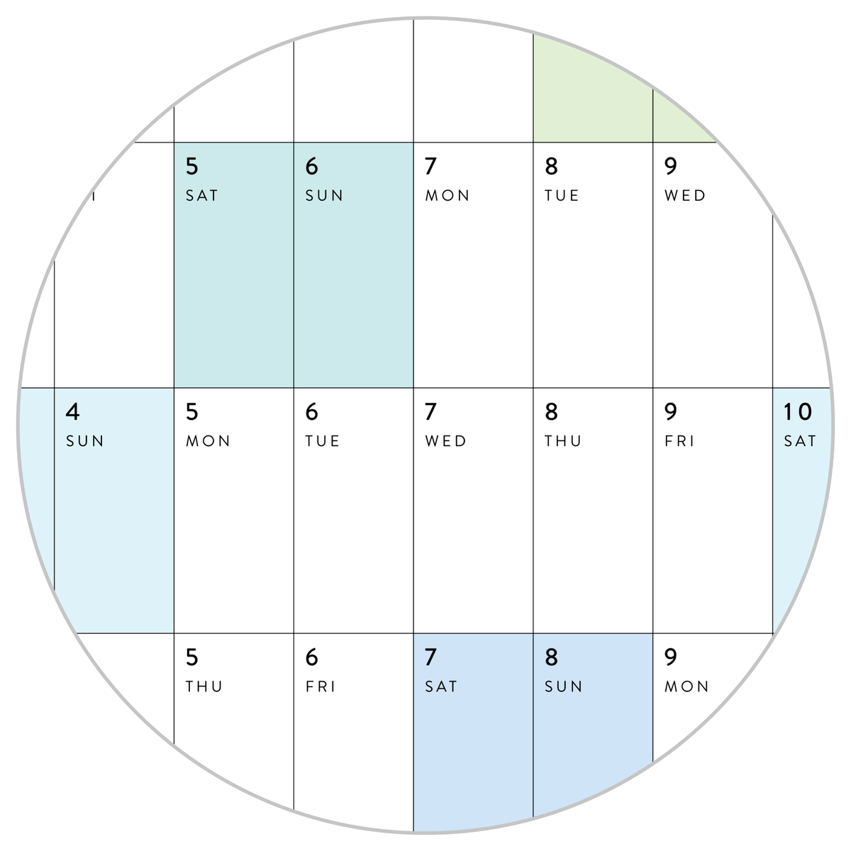 GIANT 2026 ANNUAL WALL CALENDAR | HORIZONTAL WITH RAINBOW WEEKENDS