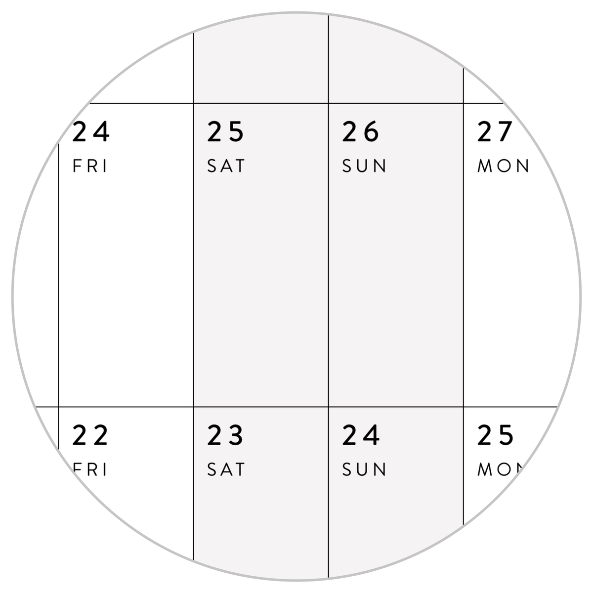 NEW FORMAT! GIANT 2026 ANNUAL WALL CALENDAR | HORIZONTAL WITH ALIGNED WEEKENDS - GRAY