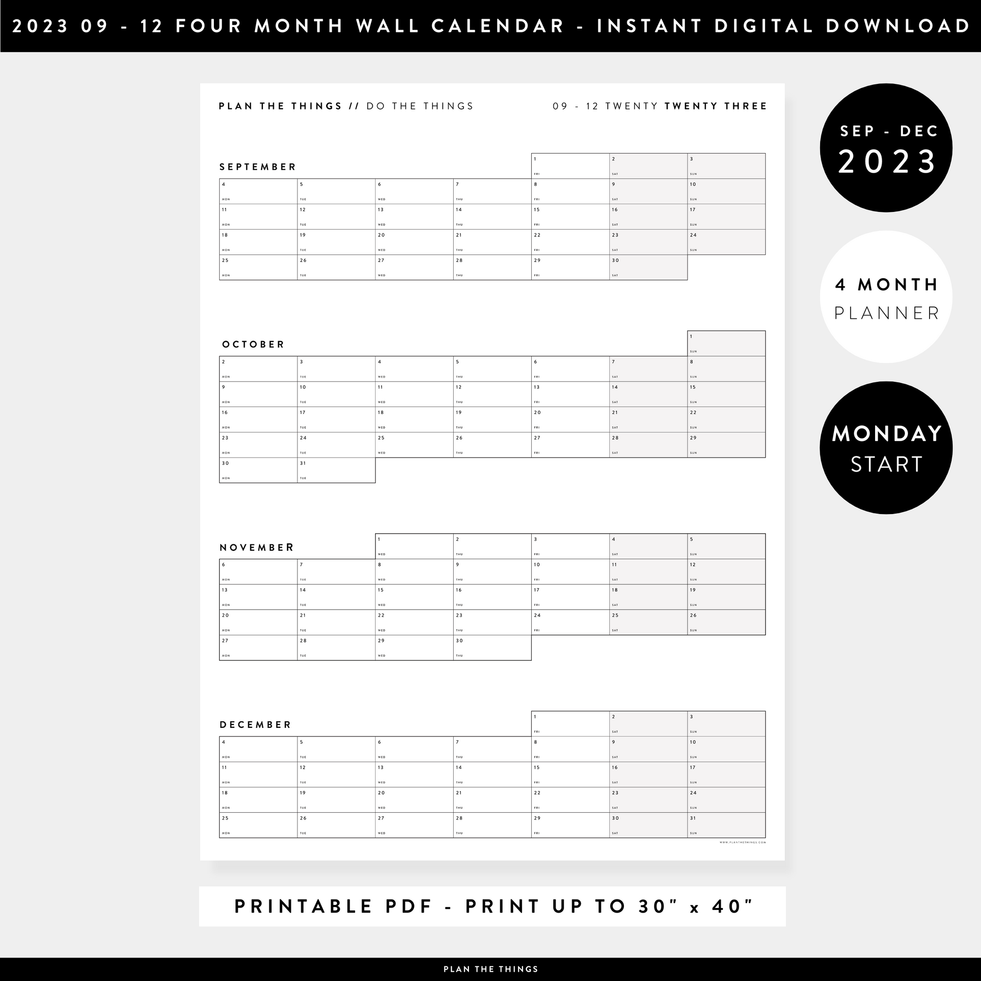 Printable 3 Month Calendar Printable 3 Month Calendar