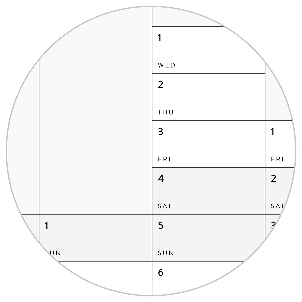 NEW! PRINTABLE VERTICAL 2026 WALL CALENDAR WITH ALIGNED GRAY WEEKENDS - INSTANT DOWNLOAD
