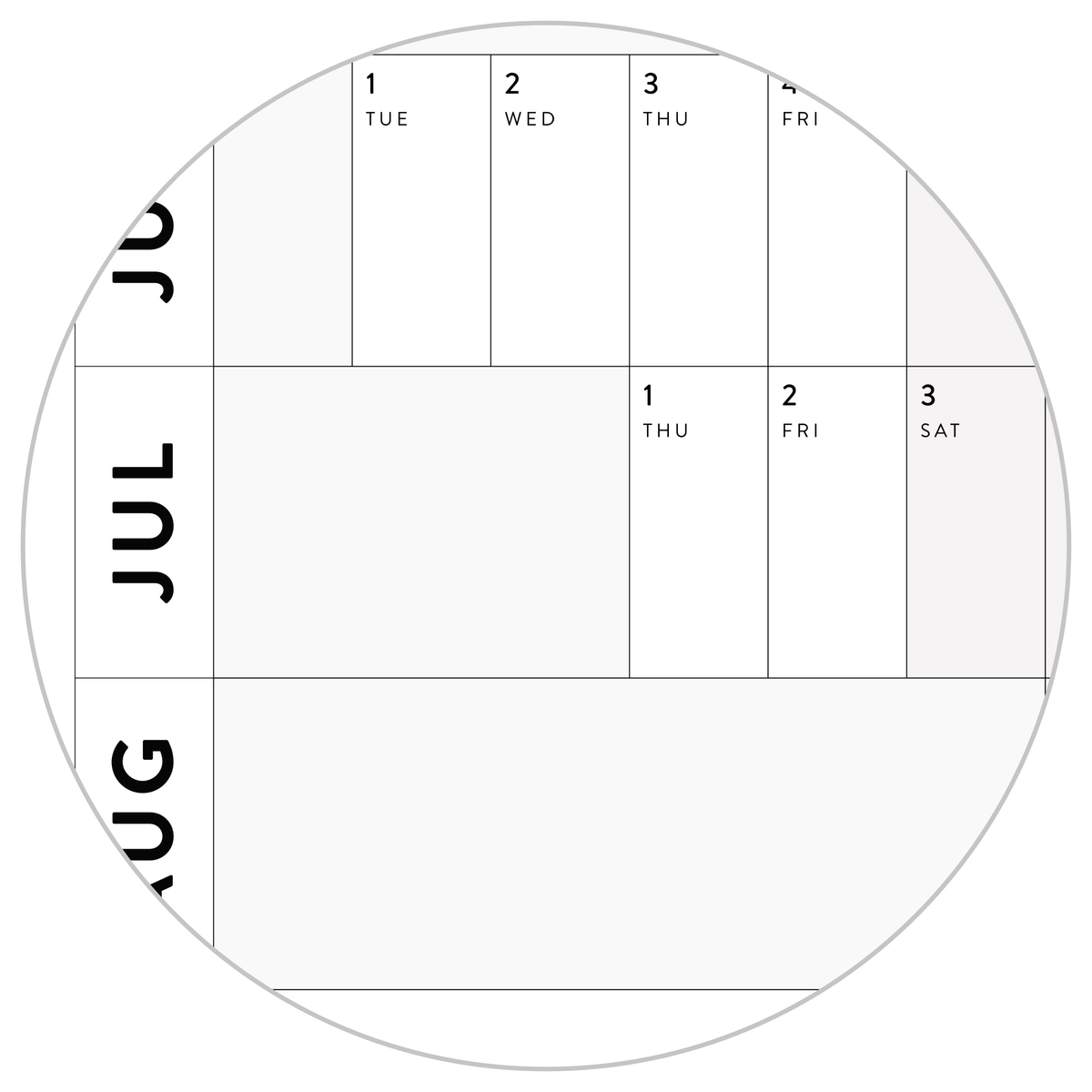 NEW! PRINTABLE SEPTEMBER START 2026 - 2027 HORIZONTAL ACADEMIC WALL CALENDAR WITH ALIGNED GRAY WEEKENDS - INSTANT DOWNLOAD