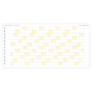 PRINTABLE 6' x 3' MASSIVE 2024 WALL CALENDAR WITH YELLOW WEEKENDS - INSTANT DOWNLOAD