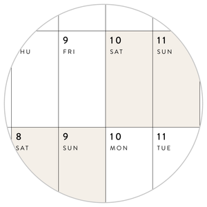 GIANT 2027 ANNUAL WALL CALENDAR | HORIZONTAL WITH BEIGE WEEKENDS
