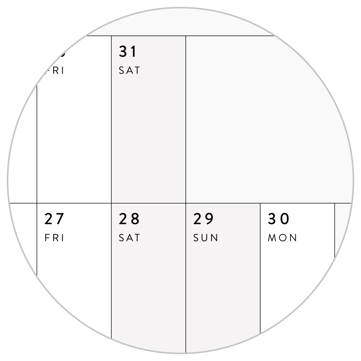 NEW! PRINTABLE JULY START 2026 - 2027 HORIZONTAL ACADEMIC WALL CALENDAR WITH ALIGNED GRAY WEEKENDS - INSTANT DOWNLOAD PRINT UP TO 48" x 36"