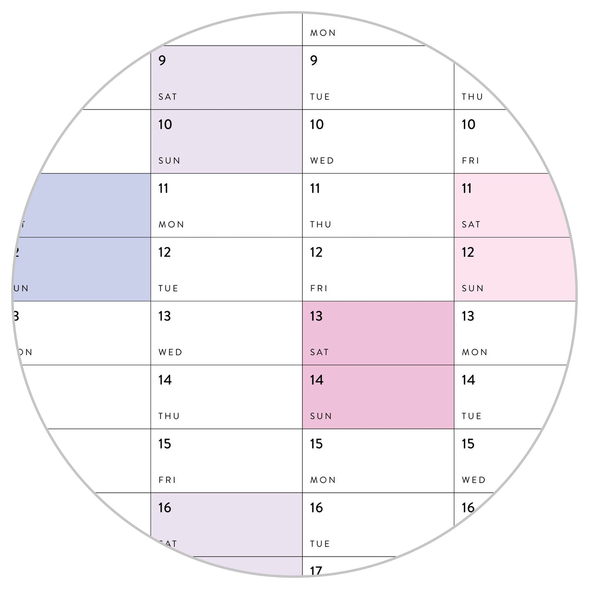 2024 - 2025 academic wall calendar (september start) | vertical with rainbow weekends