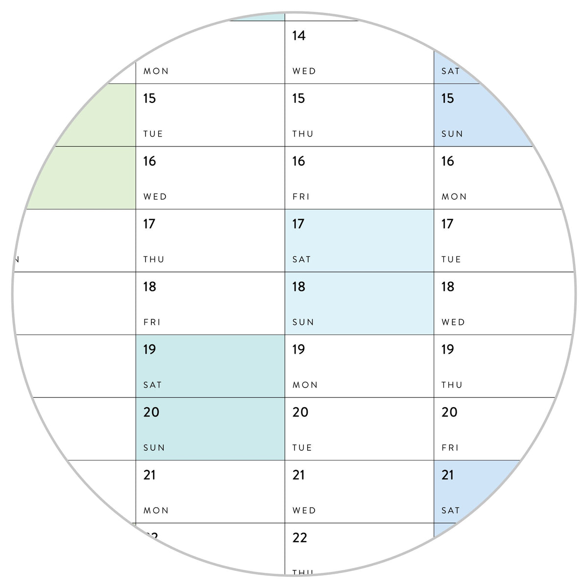 2024 - 2025 academic wall calendar (september start) | vertical with rainbow weekends