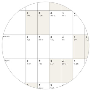 PRINTABLE 2027 Horizontal Wall Calendar | Digital PDF Instant Download | Minimalist Layout with Beige Weekends | Print Up to 48" x 36"