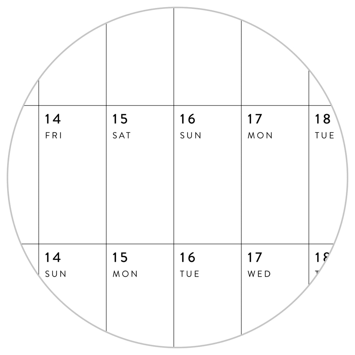 PRINTABLE 2027 Horizontal Wall Calendar | Digital PDF Instant Download | Clear Minimalist Layout | Print Up to 48" x 36"