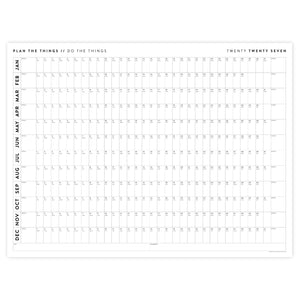 PRINTABLE 2027 Horizontal Wall Calendar | Digital PDF Instant Download | Clear Minimalist Layout | Print Up to 48" x 36"