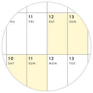 PRINTABLE 2027 Horizontal Wall Calendar | Digital PDF Instant Download | Minimalist Layout with Yellow Weekends | Print Up to 48" x 36"