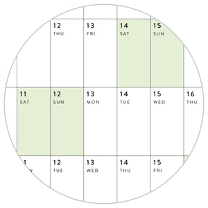 PRINTABLE 2027 Horizontal Wall Calendar | Digital PDF Instant Download | Minimalist Layout with Green Weekends | Print Up to 48" x 36"