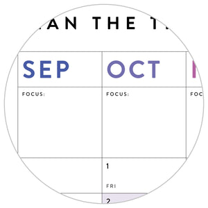 2026 - 2027 SEPTEMBER START Vertical Academic Year Giant Wall Calendar | School Student Classroom Mid-Year Planner - Rainbow