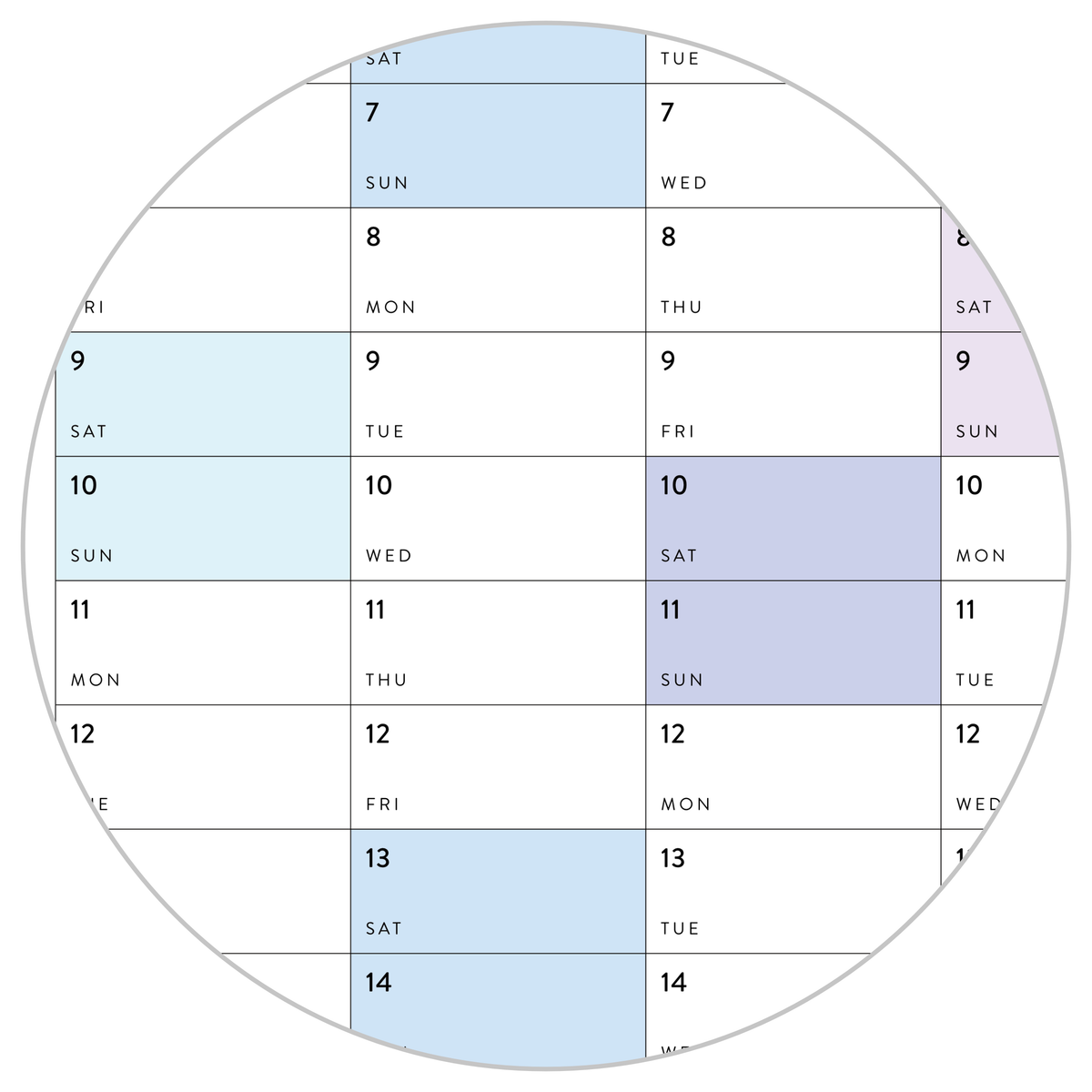 PRINTABLE 2025 - 2026 ACADEMIC WALL CALENDAR (JULY START) | VERTICAL WITH RAINBOW WEEKENDS - INSTANT DOWNLOAD