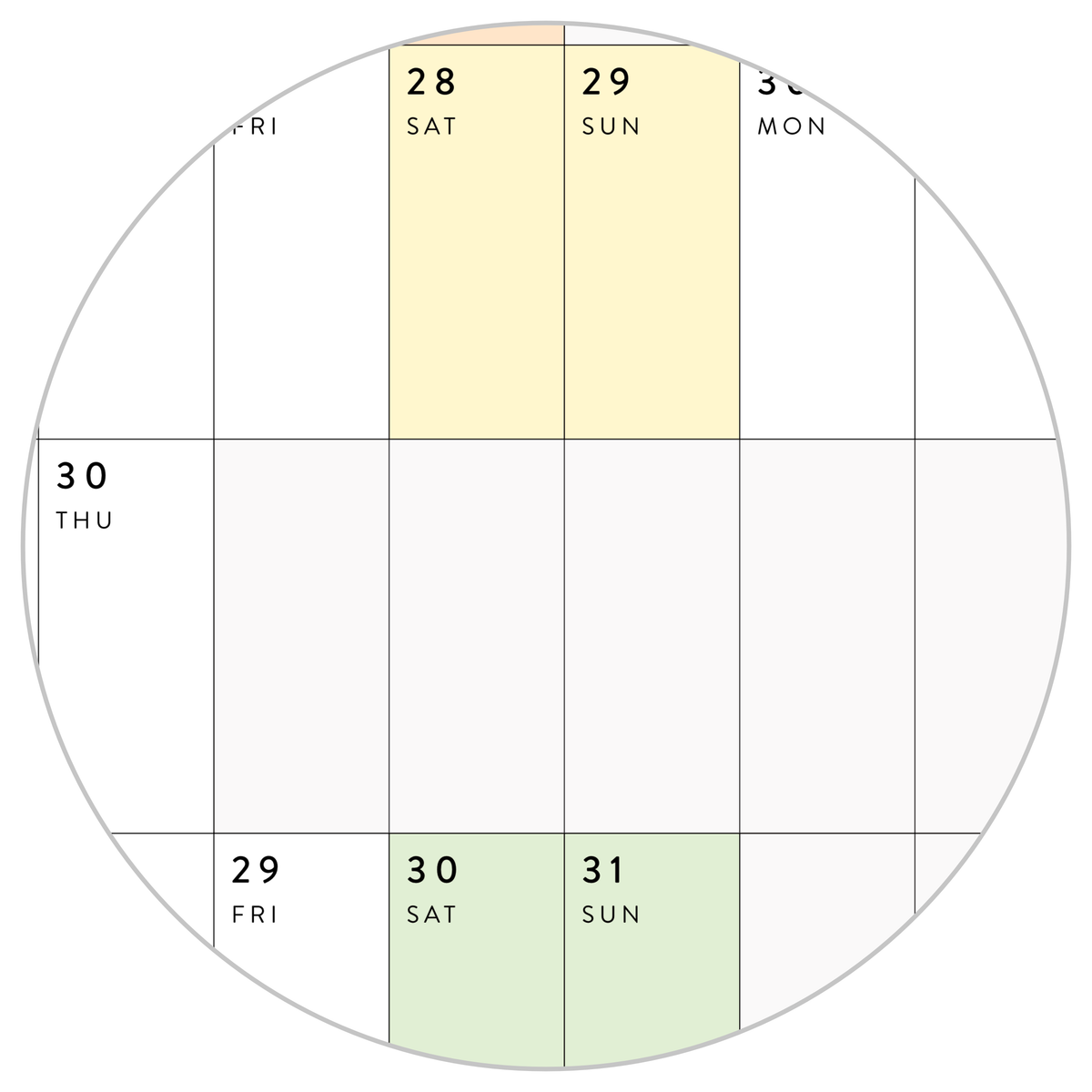 NEW! PRINTABLE SEPTEMBER START 2025 - 2026 HORIZONTAL ACADEMIC WALL CALENDAR WITH ALIGNED WEEKENDS - INSTANT DOWNLOAD PRINT UP TO 48" x 36"