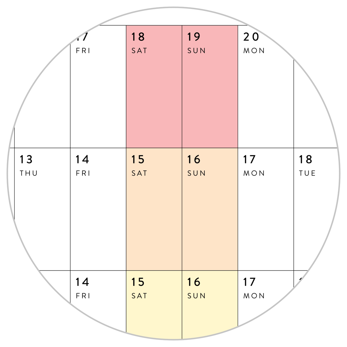 NEW! PRINTABLE 2026 HORIZONTAL WALL CALENDAR WITH ALIGNED WEEKENDS - INSTANT DOWNLOAD PRINT UP TO 48" x 36"